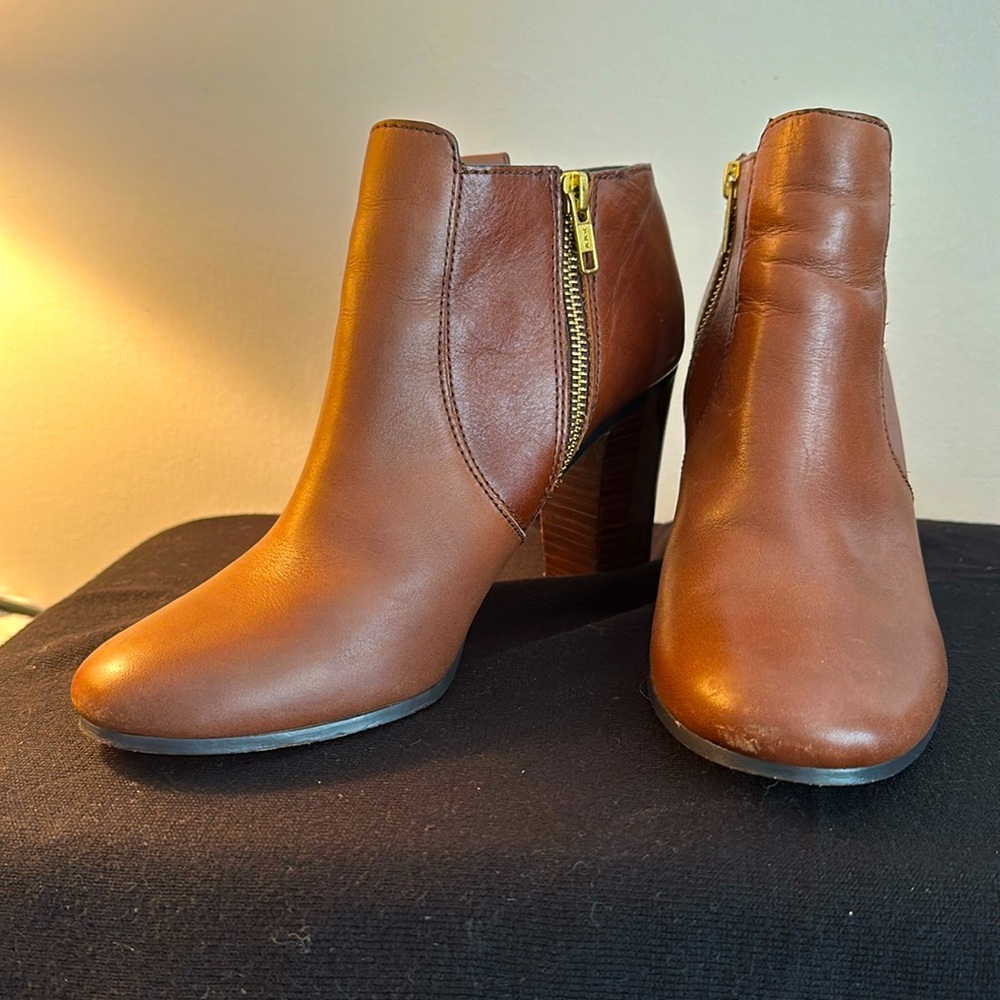 Coach booties. Size 7.5. Chestnut color.